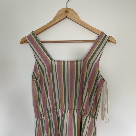 Striped sleeveless summer midi dress - Picture 2 of 5
